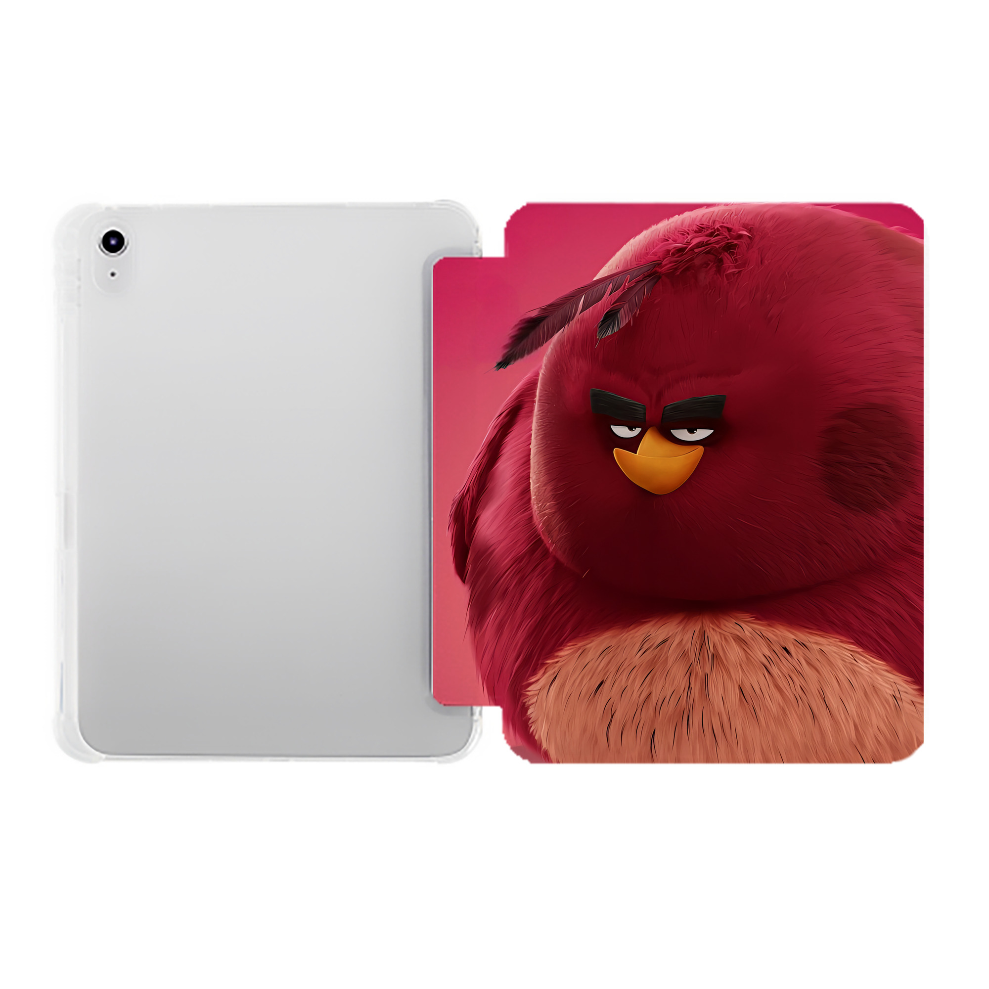（画像用） Angry Birds アングリーバード IPad ケース ペン収納付き 三つ折りスタンド PUレザー×シリコン 対応機種9.5/10.5/10.9インチ